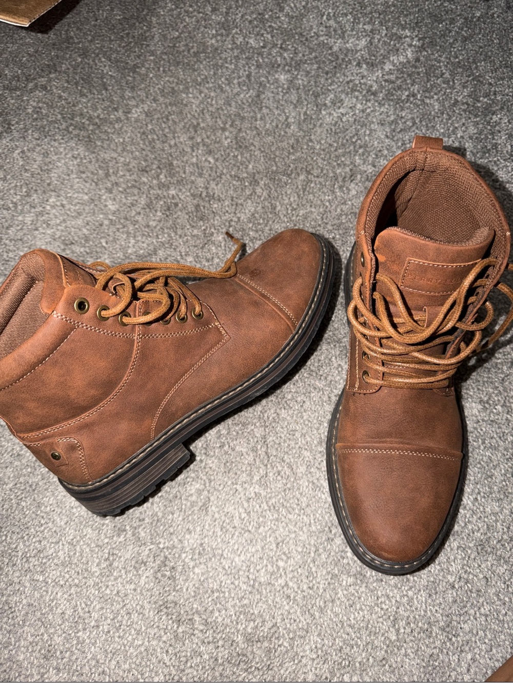 Men's Brown Lace-Up Dress Boots